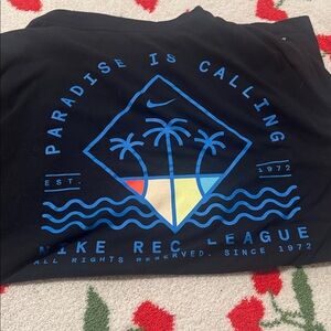 Nike Black Shirt with Colorful Chest Logo